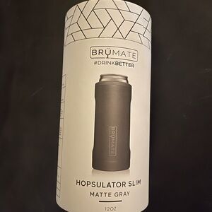 BrüMate Hopsulator Slim Matte Gray can koozie